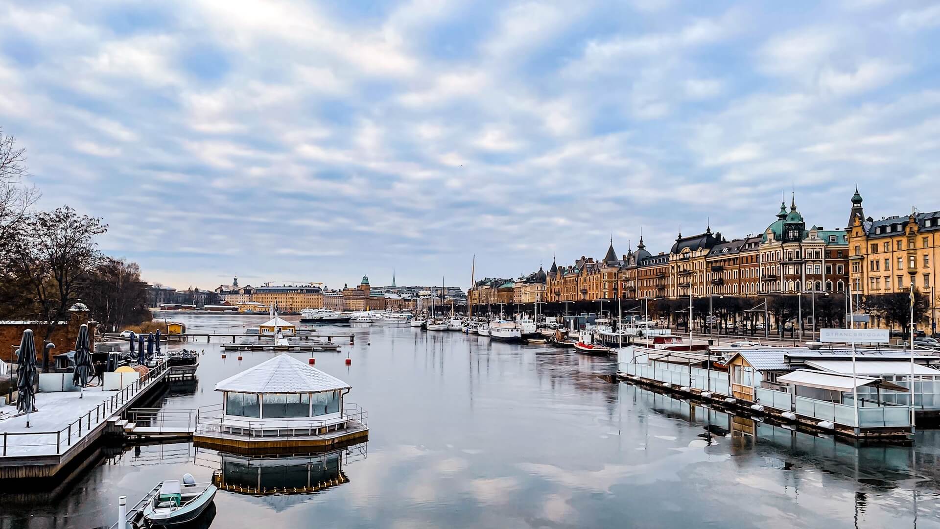 A body of water filled with lots of boats
